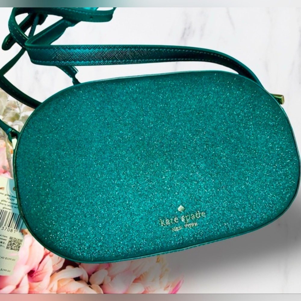 Kate Spade Teal Glitter Crossbody Bag